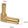 4 6 8 10 12 14 16 19 mm Schlauchstutzen 90 Grad Winkel Reduzierstück Messing Schlauchanschlussstück Verbinder Haus Garten Wasser Luft Öl