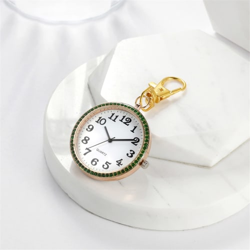 Lancardo Carabiner Watch, Nurse Watch, Pocket Watch, Keychain, Analog, Diamond, Trunk, Easy To Read, Perfect for Everyday Use, Mountain Climbing, Comm