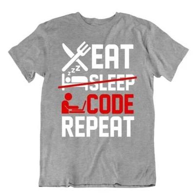 Eat Code Repeat Tshirt Programmer T-shirt No Spleep Coding Tee Shirt