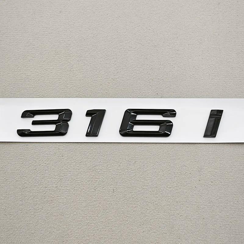 3D ABS Black Car Letters Logo 320i 325i 330i Rear Trunk Badge Emblem Sticker For BMW 3 Series 320i 325i 330i 318i Tail Marking xh6