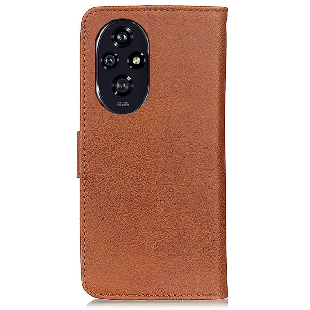 KHAZNEH For Honor 200 Pro 5G Case Cowhide Texture PU Leather Wallet Phone Cover