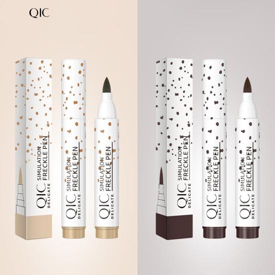 QIC 3g Smudge Proof Freckle Pen Waterproof Portable Brown Soft Sunkiss Dot Spot Pen for Unisex