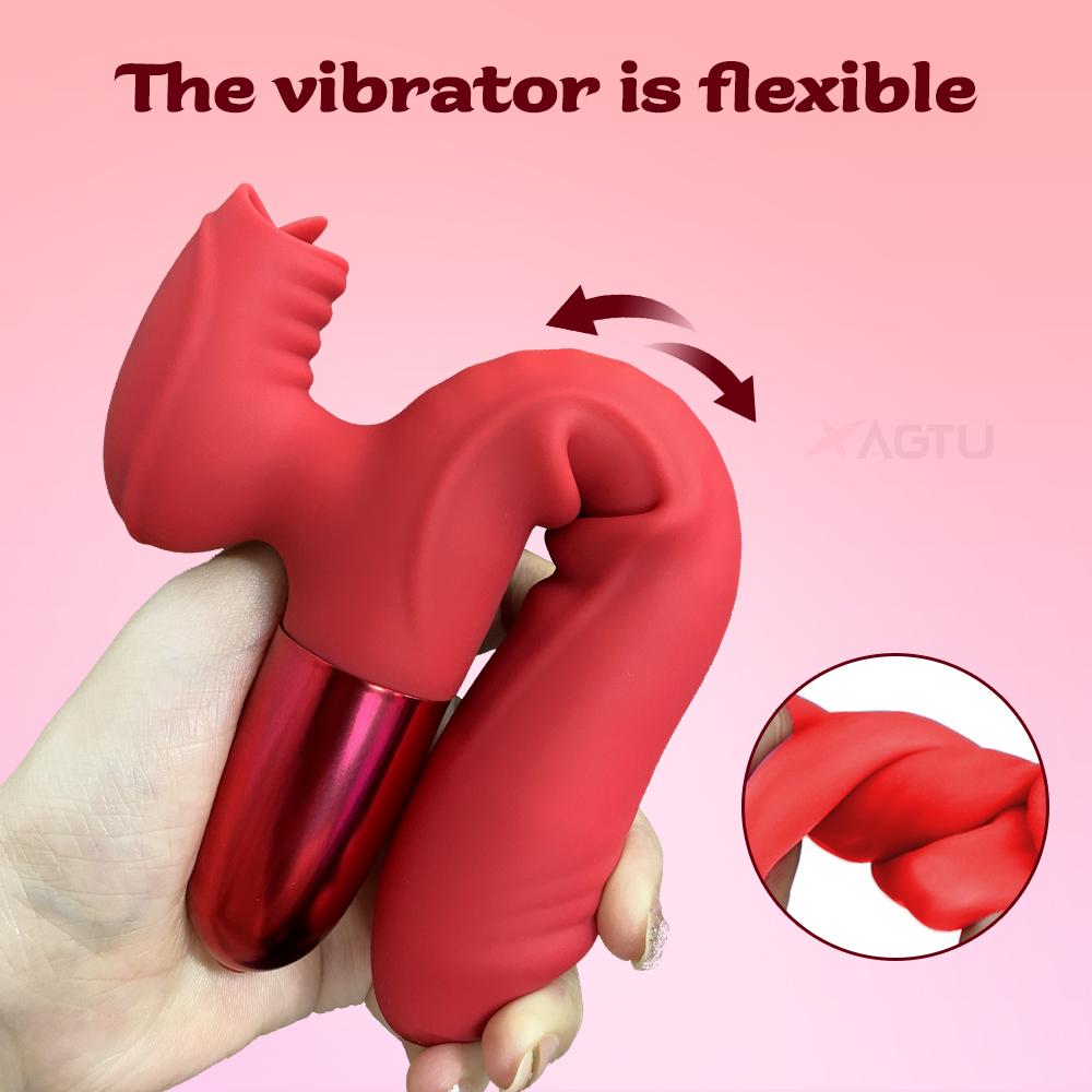 Kraftvoller Vibrator für Frauen Zungenlecken Klitoris Vibrationsstimulator Weiblicher Masturbator G-Punkt Dildo Erwachsenenartikel Sexspielzeug