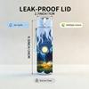 1PC Mountain Campfire Night Landscape Print 750ml Color Plastic Sports Water Bottle Leakproof Flip Straw Lid Suitable for Sports Office Home Use