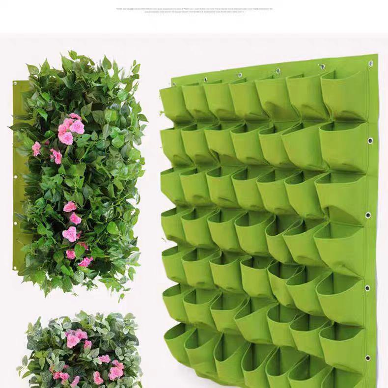 Vertical Garden Planter: Multi-layer Wall-mounted Plant Bag for Balcony Decoration.