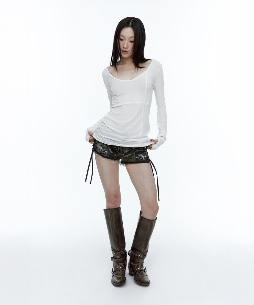 ROUGHNECK Crossline Slim Top White