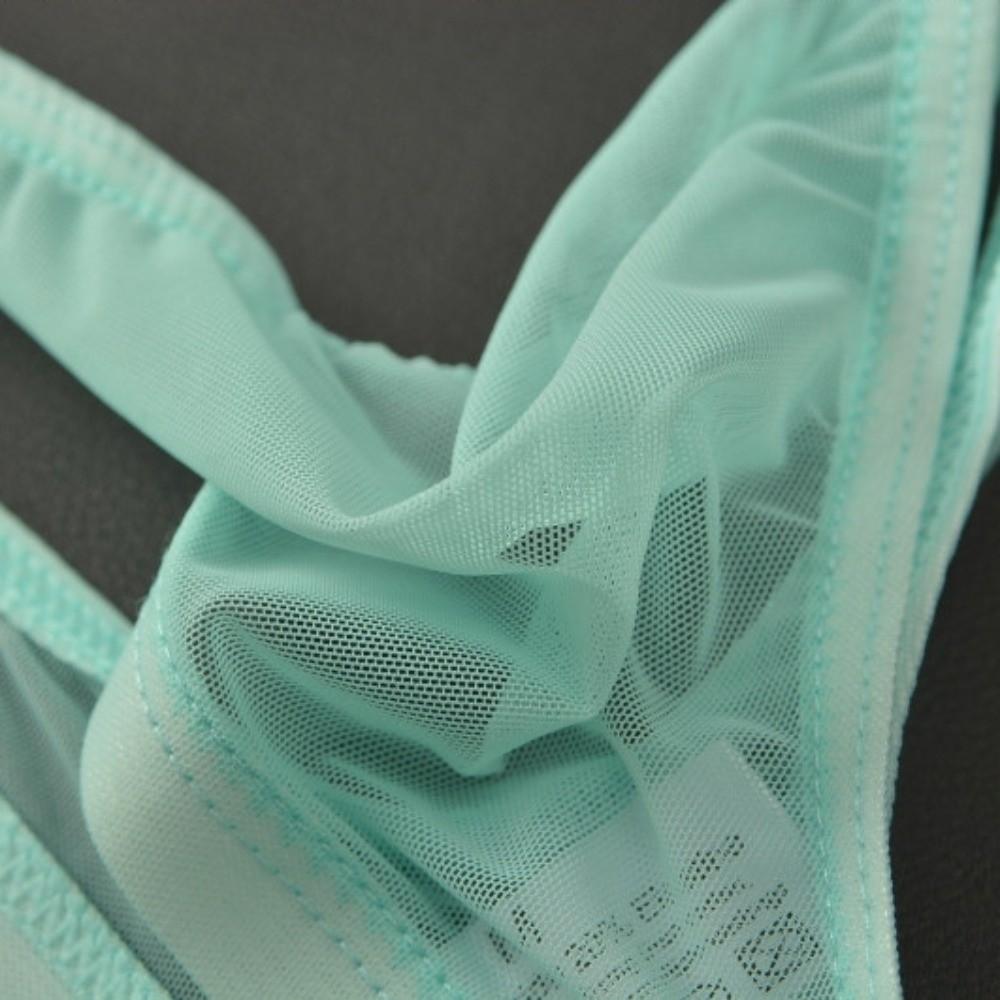 U Convex Men's Thong Intimate Wear Mesh Briefs Fashion Transparent Underpants Male