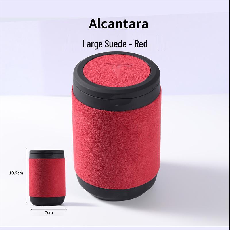Tesla Model Y/3 Car Ashtray with Lid - Red Interior Decoration