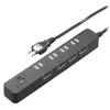 OHM 4-Outlet Power Strip, Energy-Saving, with USB Type-C/Type-A Ports, Fast Charging, PD Compatible, 2m, White, HS-TPKU42PD-24K, 00-1100