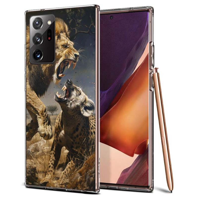 

Lion Fights With Hyenas Phone Case for Samsung A55 A35 A25 A15 A07 A05S A16 A17 A26 A36 A37 A56 A57 Galaxy Note 20 10 A50S A71 A Samsung A51 4G