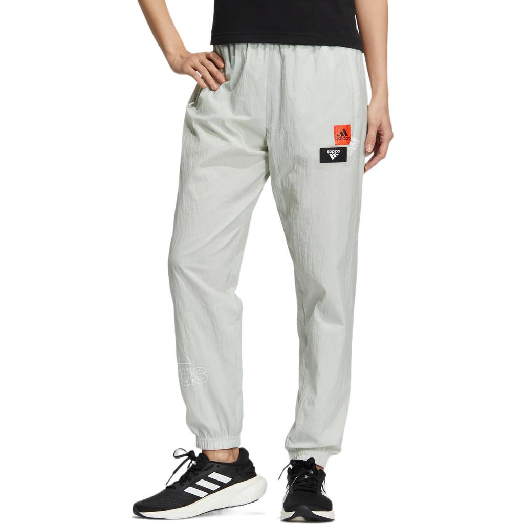 Adidas Casual Joggers With Cuffed Ankles and Logo Women Bottoms Light-Grey HM5293