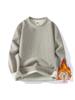 Round Neck Solid Color Fleece Sweater for 12-15 Year Old Boys and Teen Students