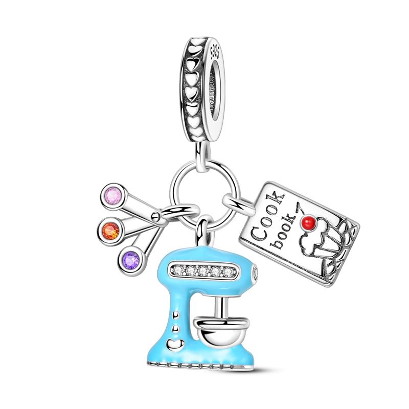 Heart Shape Star Moon Pattern Pendant Charm Beads Fits Bracelets Bangle Necklace Women Luxury Diy Fine Dangle Bead Jewelry Gifts