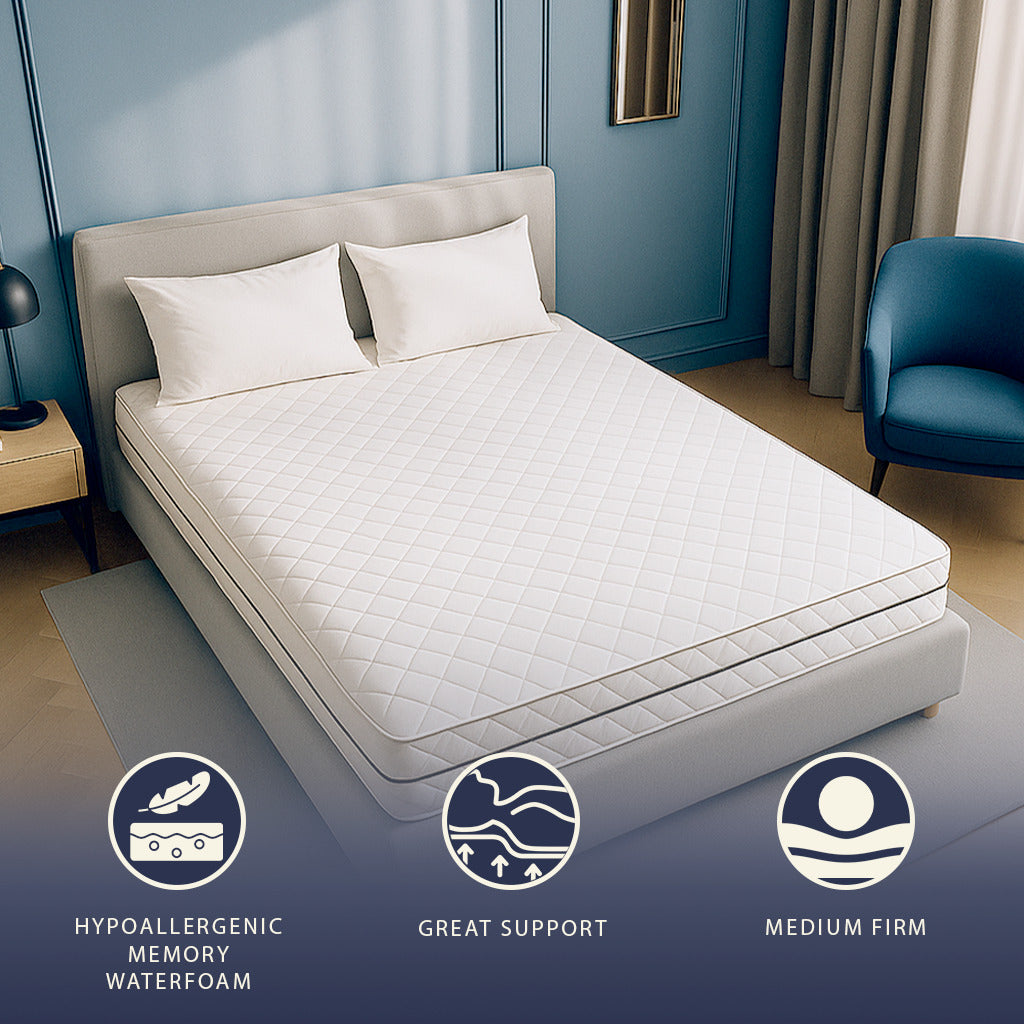 The White Stone Pocket Spring and Foam Mattress, 24 Cm | and Hypoallergenic