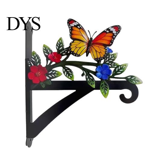Weather Resistant Wall Hanger Metal Plant Hook Heavy Duty Hanging Basket Bracket Decorative Parrot Decor Cat Flower Butterfly for Planter Lantern Bird