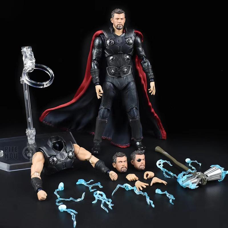 Hot Mov Thor Action Figure Joint Movable Avengers Infinity War Collectible Model Storm Axe For Adult Collection Display Model