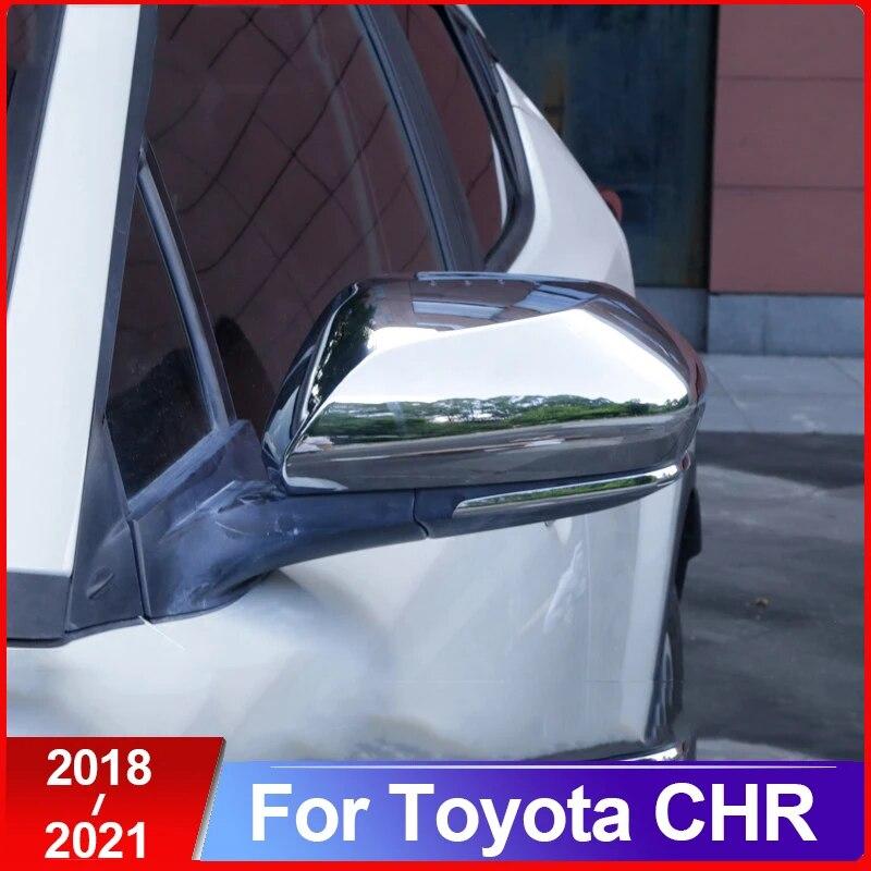 Bil Auto Karbonfiber Side Bakspeildeksel Skall Trim For Toyota C-HR CHR 2016 2017 2018 Tilbehør