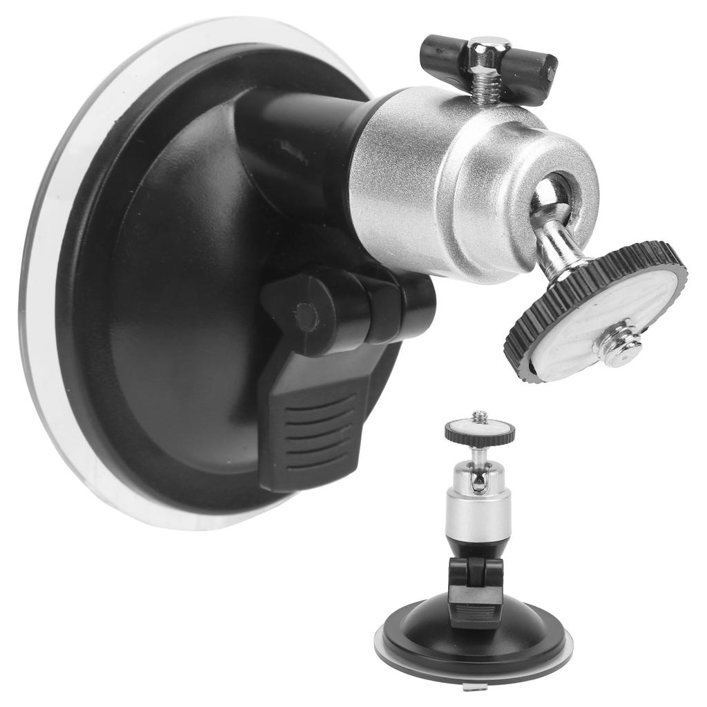 Universal Adjustable Alloy and Plastic InCar Suction Cup Mounting Adapter Base Accessory(Silver )