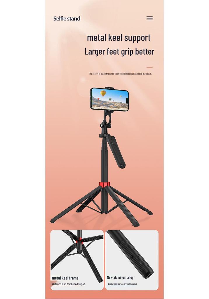 X18 Bluetooth Selfie Stick: Handheld Anti-shake Shooting Stand with Four-legged Live Broadcast Feature