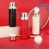 Nuovo Bicchiere Termos di Grande Capacità con Cinghia, Borraccia con Coperchio Elastico a Un Pulsante e Separatore per Tè, Tazza d'Acqua Portatile da Esterno di Alto Valore