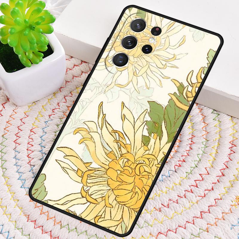 Chrysanthemum Phone Case for Samsung Galaxy note 10 pro S26 Ultra S23 S24 FE S25 S21 S22 PLUS shockproof Cove