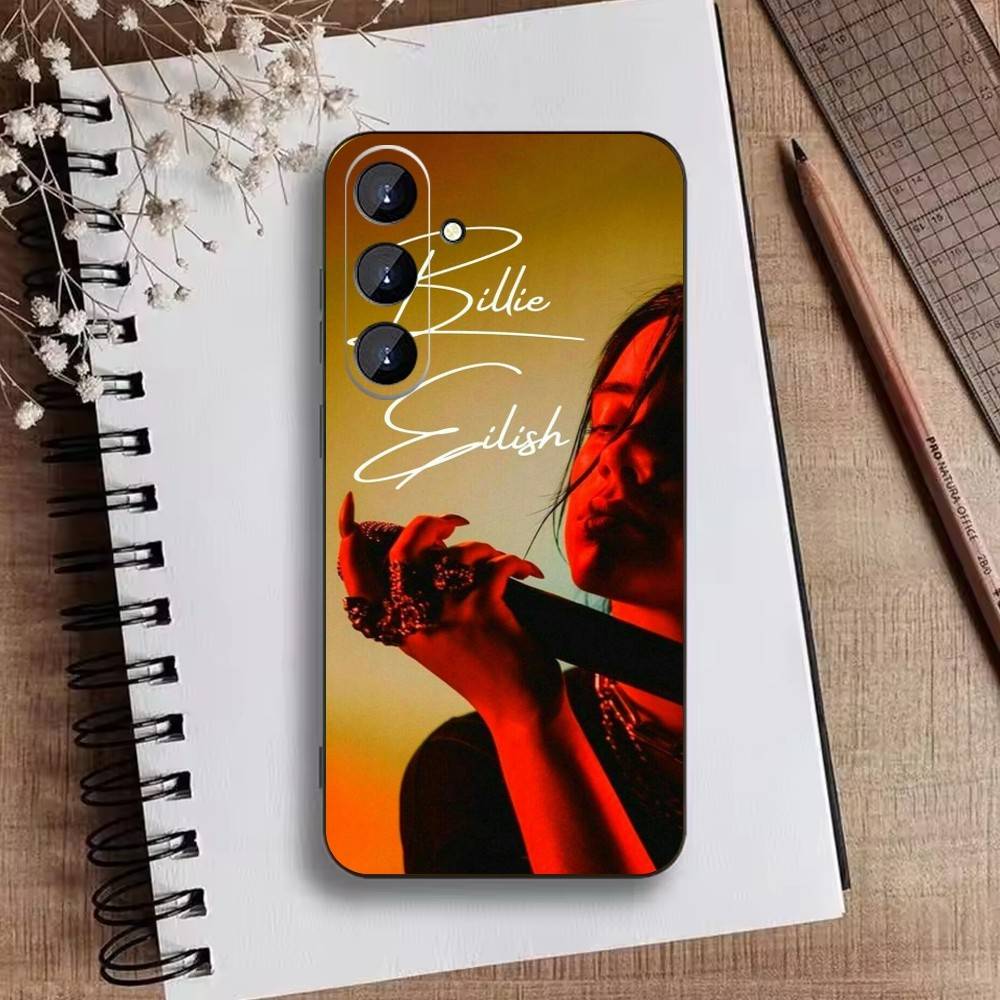 

A-Singer Billie Eilish Phone Case For Samsung Galaxy A73,A21s,A22,A31,A52,A53,A71,A41Soft Black Shell Samsung a22 4g