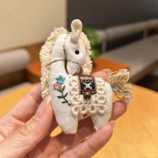 Breloc Pandantiv Geantă Bumbac In Cârlig Cal Farmec Vintage Rucsac Școlar Inel Chei Accesorii Geantă Portabile