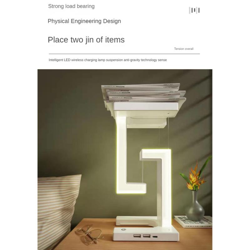 Smartphone Wireless Charging Suspension Table Lamp Eye Protection Led Night Light Home Romantic