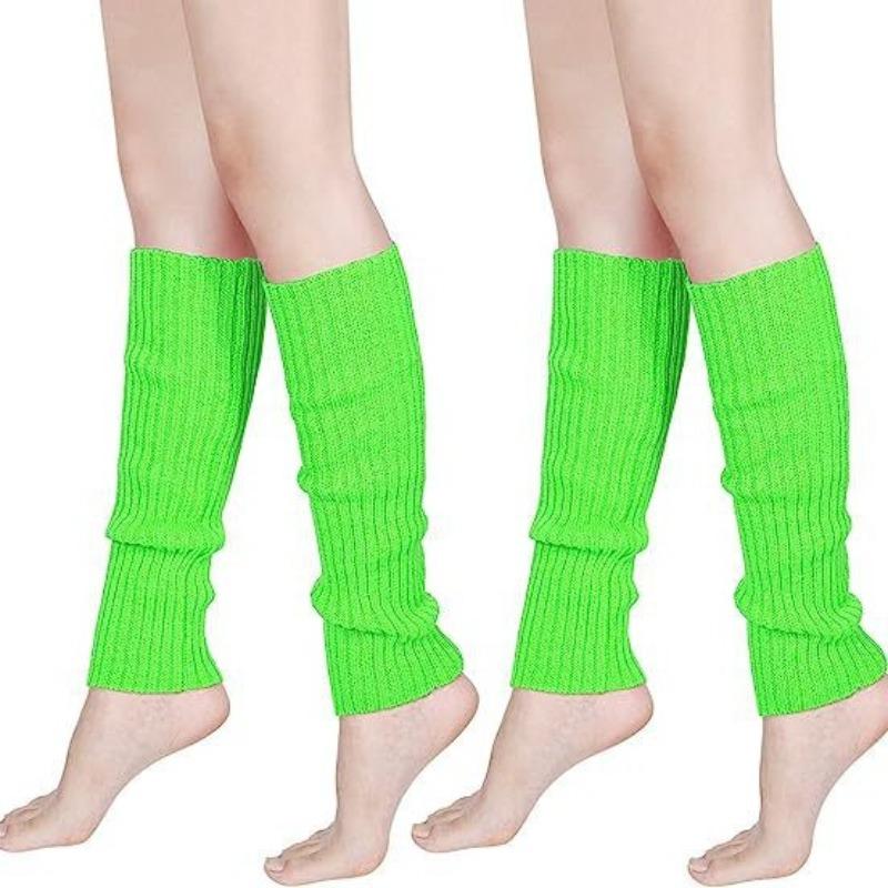 Adult Hot Selling Wool Knitted Leg Warmers 1980s Retro Party Costume Accessories Cozy Vintage Bold Fun Look