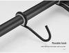 Stainless Steel No-Drill Wall-Mounted Kitchen & Bathroom Utensil Rack with Movable Hooks