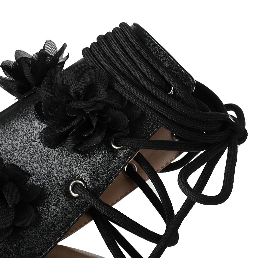 Comfortable Women Sandals Beginner Heels for Dance Soft Sole Super Cute Pointed Toe Shoes Stylish Ankle Strappy Flowers Decor