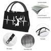 Basketball Heartbeat Insulated Lunch Bags for Women Basketballer Resuable Thermal Cooler Bento Box Office