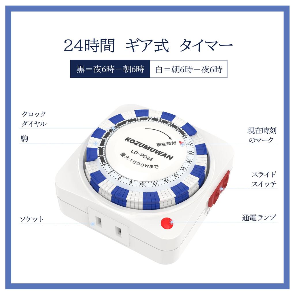 Programmable Timer, 24-hour Programmable In 15-minute Increments, Direct Plug-in Type, White, Repeat Function, Switch-operated Power Onoff, Automatic