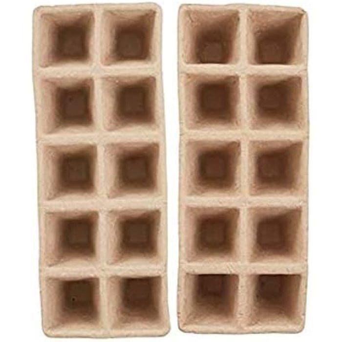 Plats de jardin - GROUW - Lot de 47 - Plastique - Couleur verte - Pratique pour jardinage