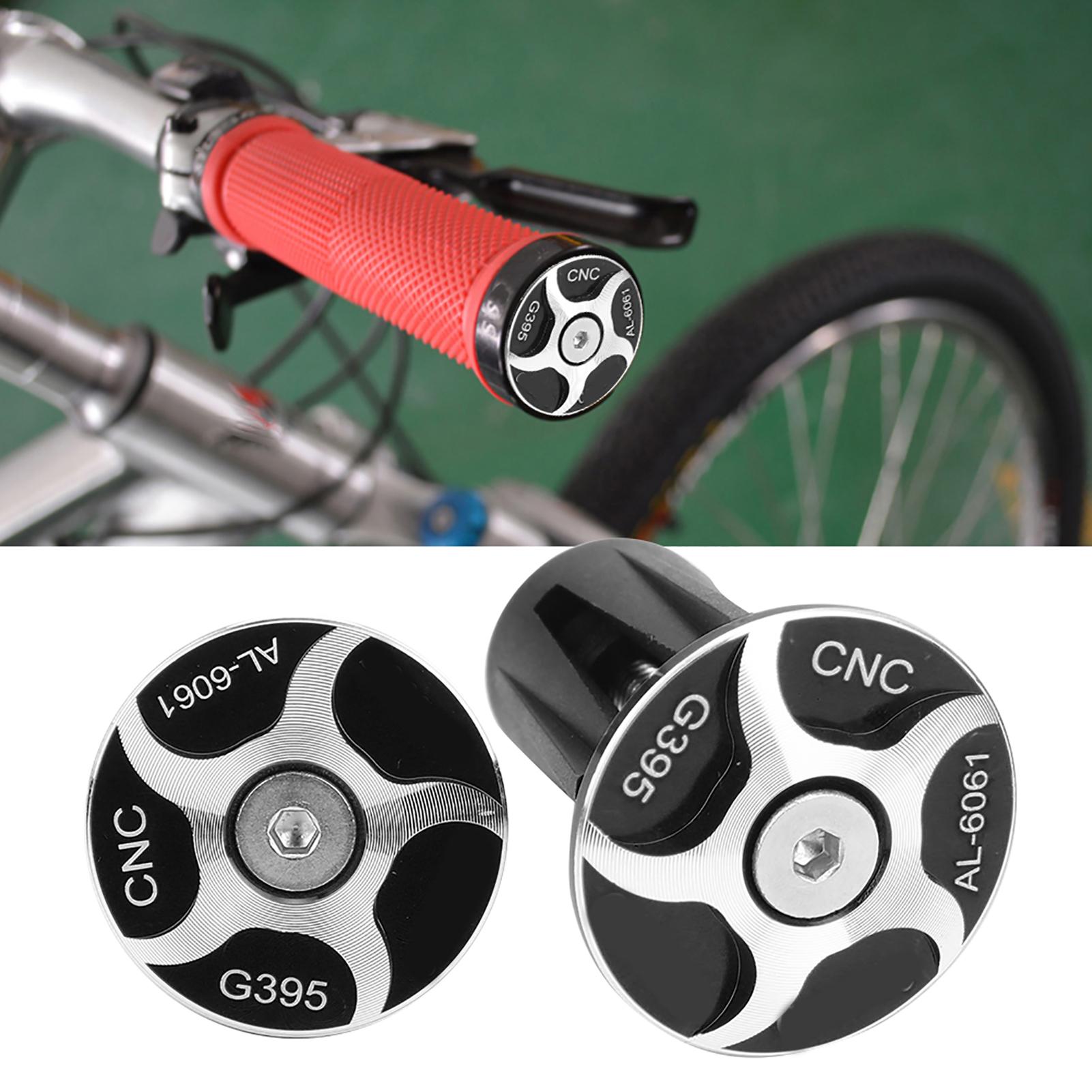 2PCS Aluminum Alloy Bike   Handlebar Handle Grip Bar End Plug   Parts