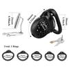 ABS Male Chastity Device with Lock And 5 Rings Penis Lock with Catheter Plug BDSM Erotic Urethral Lock Bondage Adult Sex Toy