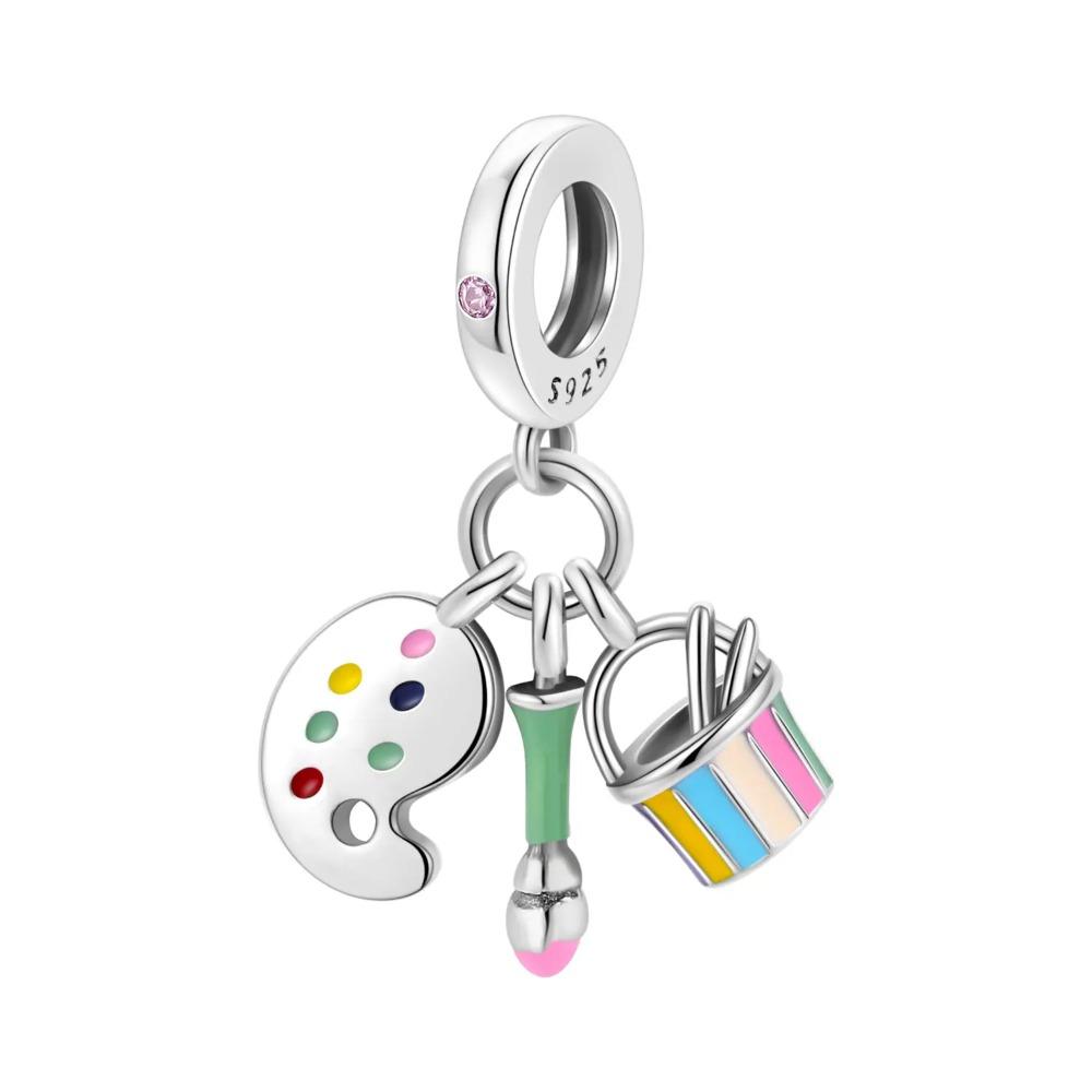 925 Silver Trinkets Charms Beads Best Friend Gift for Women Fit Original Bracelet Camera Headphones Playing Cards