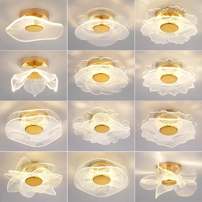 Moderne LED-Deckenleuchte Acryl-Lichtleiterplatte Lampenschirm für Schlafzimmer Esszimmer Wohnzimmer Treppen Flur Kunst Dekorieren Kronleuchter