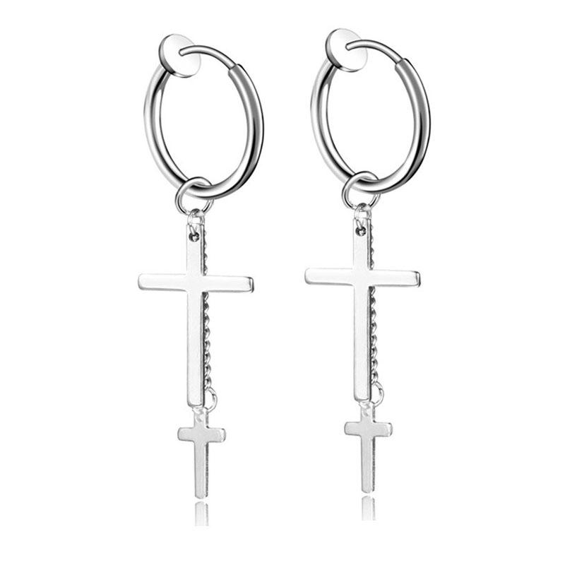 New Arrival Stainless Steel Stud Earrings Cross Star Scorpion Tassel For Women Men Fashion Hip Hop Ear Jewelry Gifts