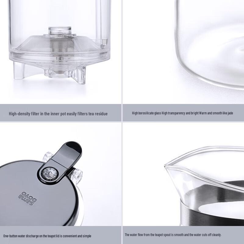 Shangming Heat-Resistant Glass Teapot with Infuser Set