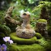 Figurina Realistica di Suricato in Resina per Decorazione Animale da Giardino