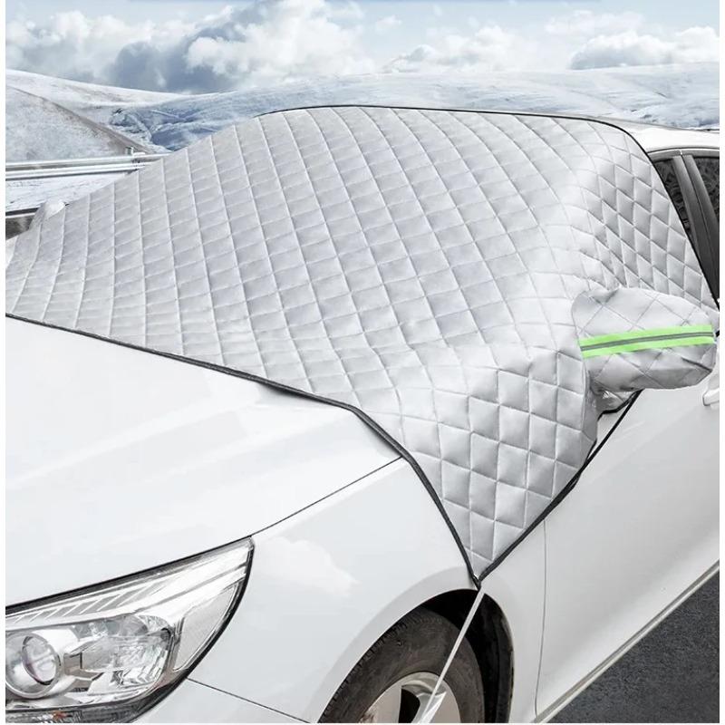 Auto Winter Windschutzscheiben Schneeabdeckung, Auto Sonnenschutz Frostschutz, Sonnenschutz und Eisblocker Frontscheibenabdeckung