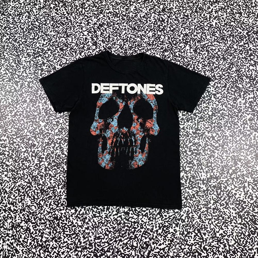 Vtg Deftones Band Skull Short Sleeve Cotton Black Full Size Unisex Shirt JJ18 Unisex T-Shirt M