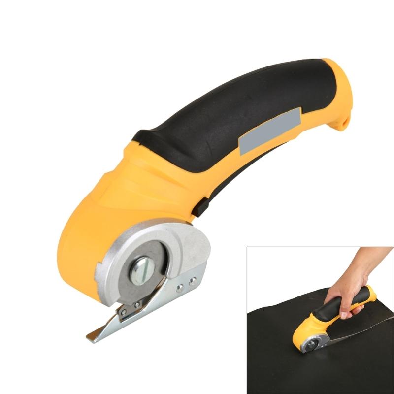 Cordless Electric Scissors Rechargeable Rotary Mini Cutter for Efficient Fabrics and Leather Cutting with Safety Lock