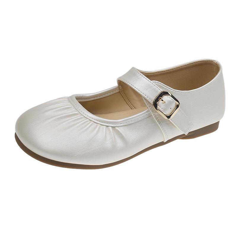 

Soft-soled commuter Mary Jane single shoes women s outer wear 2025 summer new pleated shallow mouth one-word buckle loafer single shoes women 35