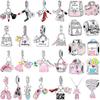 Romantic Genuine Copper Lipstick Shoes Bag Decorative Charms Backpack Bead Elements Pendant Piece Suitable For Womens Bracelet Style Necklace Piece