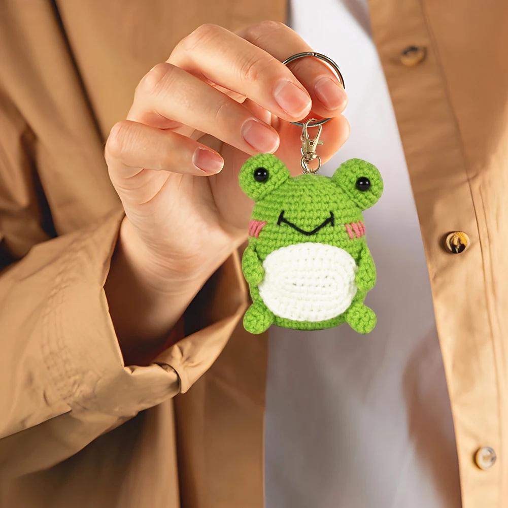 3-teiliges Häkelset für Anfänger Frosch/Eule/Pinguin Komplettes Häkelset mit detaillierten Anleitungen Niedliches Tier-Häkelset zum Selbermachen