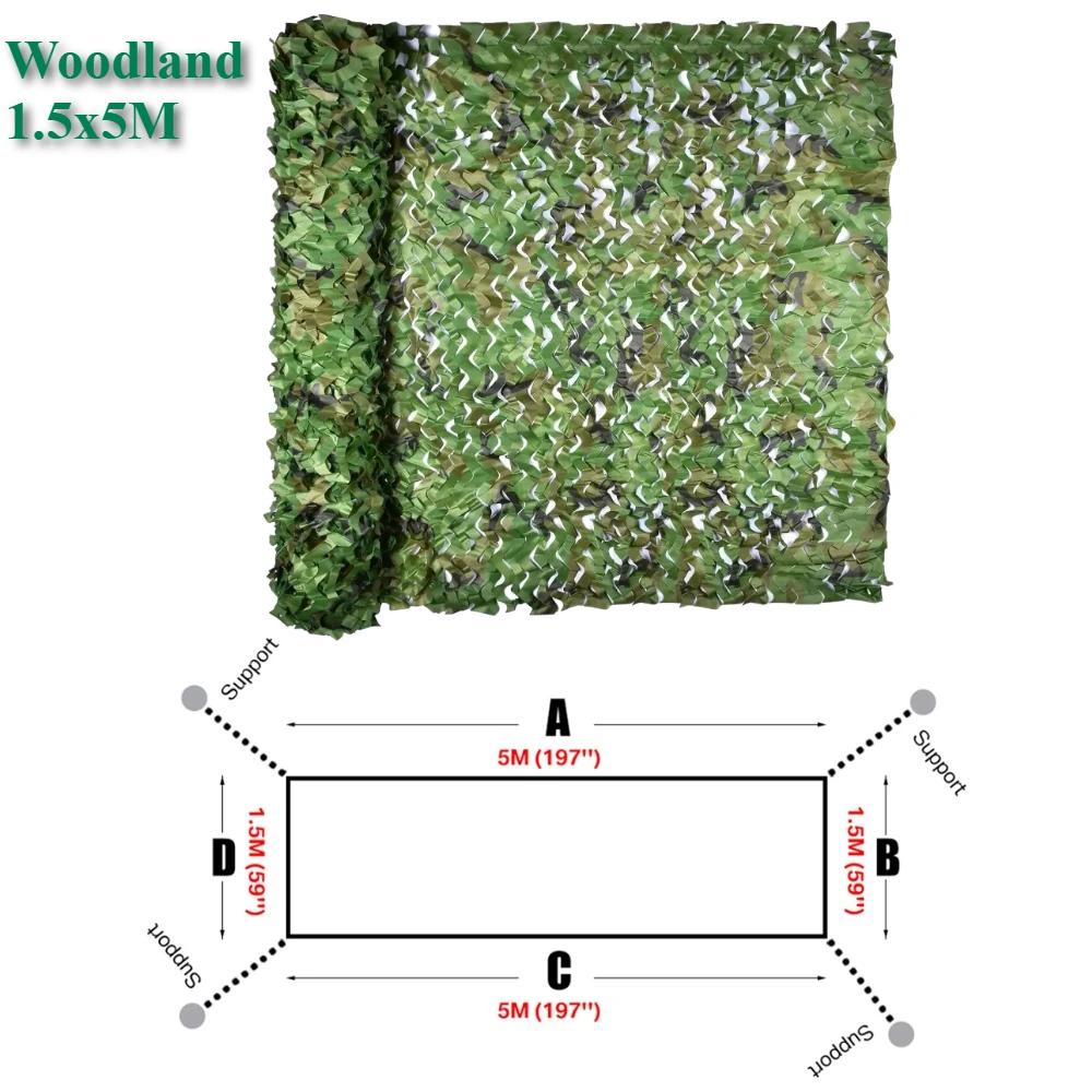 Camouflage Net Shade Net for Hunting Home Decor Paintball Bird Watching Camping Car Cover Hunting Blind Tree Stand Theme Decor