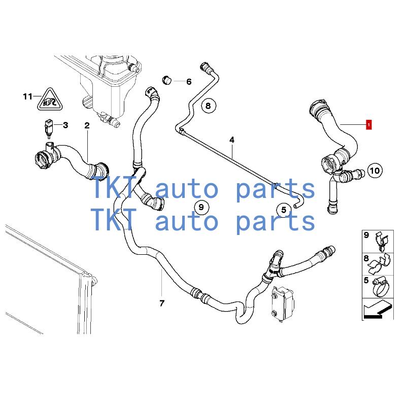 TKT Auto Parts For 17127537745 7series E65 E66 730Li 730i Oil Inlet Hose