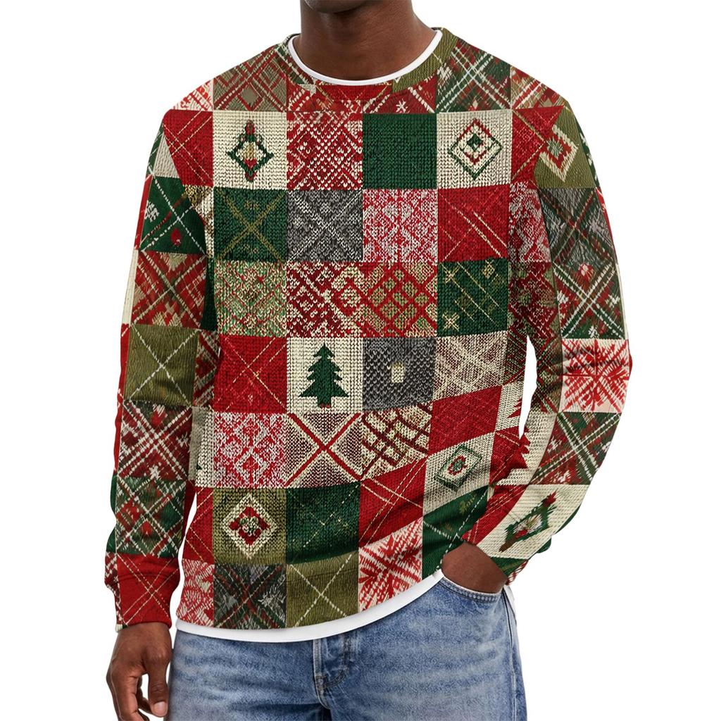 Men's Christmas Neck Pullover Sweatshirt